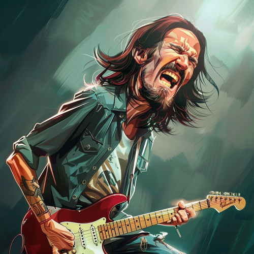 Caricature of John Frusciante